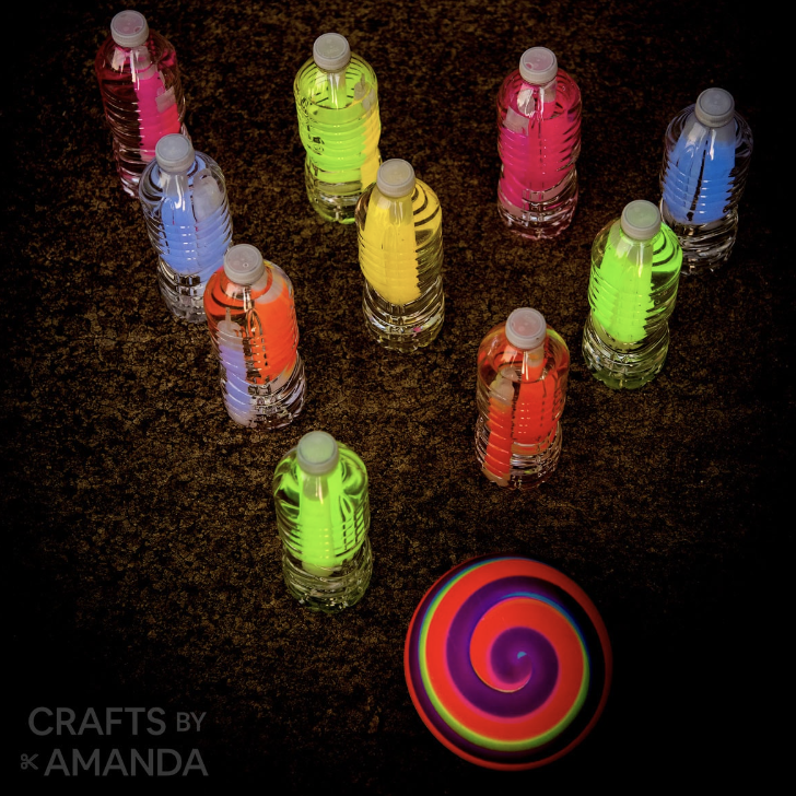 25 best outdoor activities for kids glow in the dark water bottles, crafts by amanda