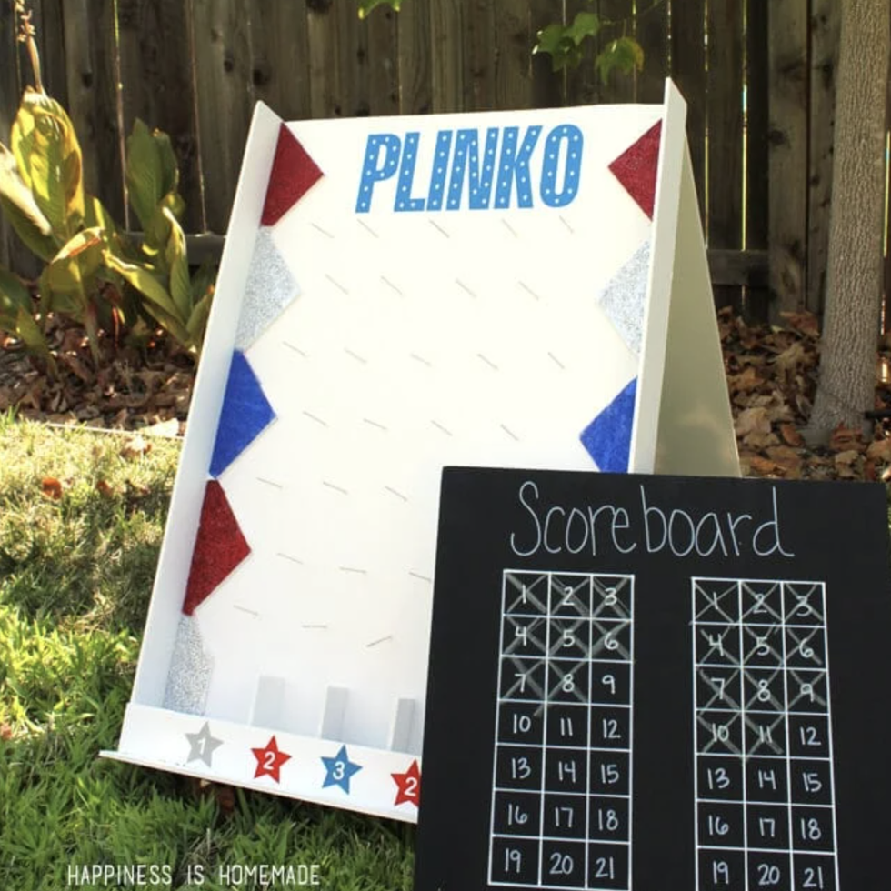 25 best outdoor activities for kids, happiness is homemade backyard pinko board