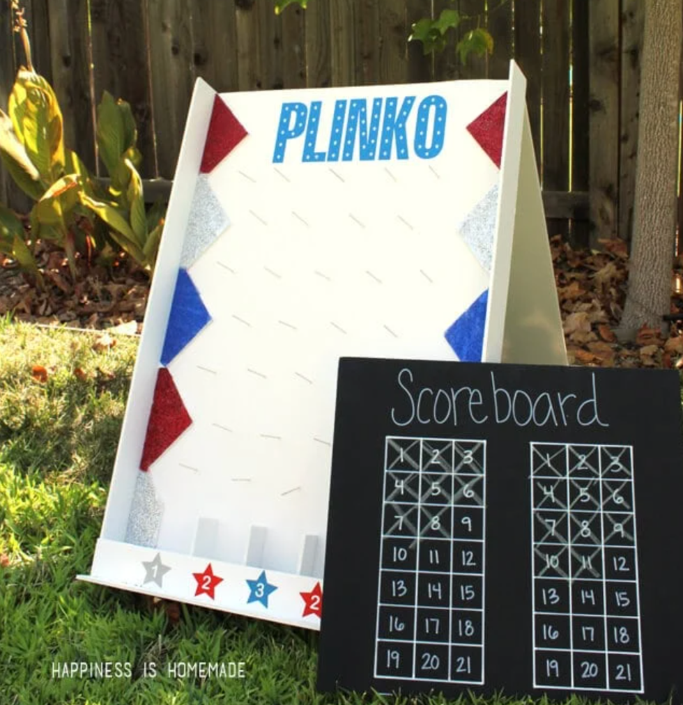 25 best outdoor activities for kids, happiness is homemade backyard pinko board