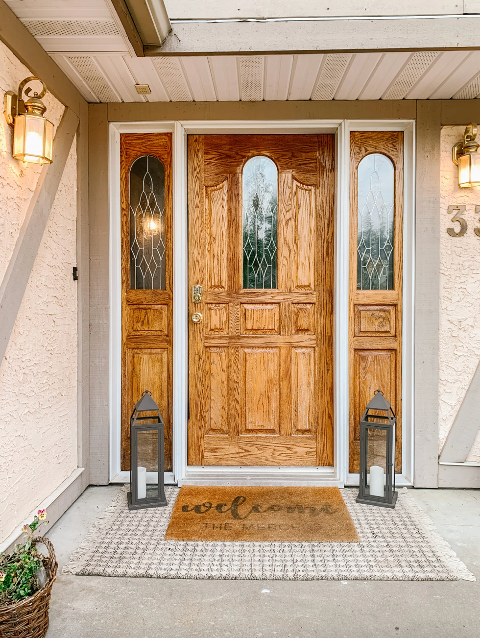 a large wooden door