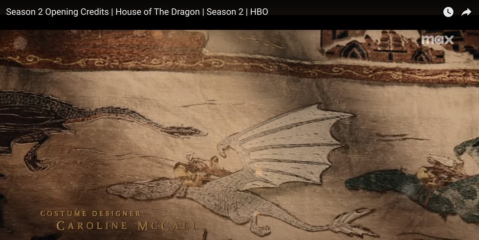 générique d'ouverture de la maison du dragon saison 2