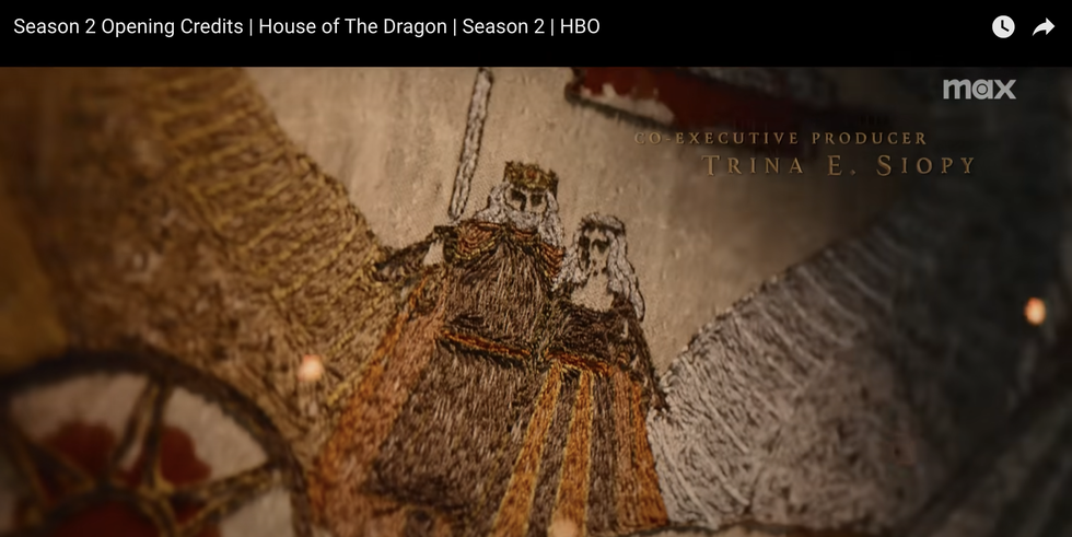 générique d'ouverture de la maison du dragon saison 2
