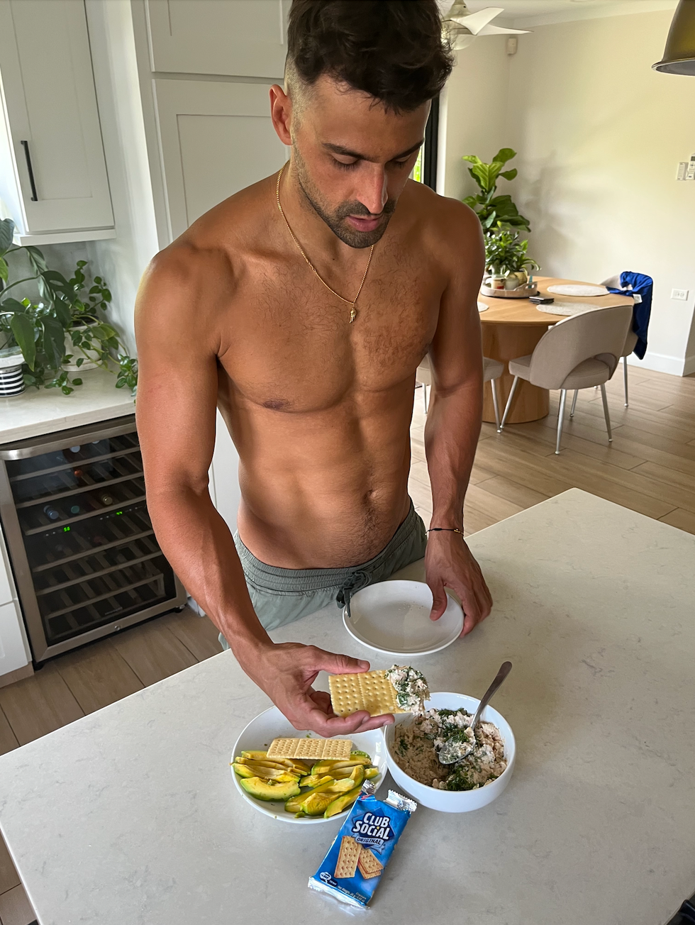 a man eating a sandwich