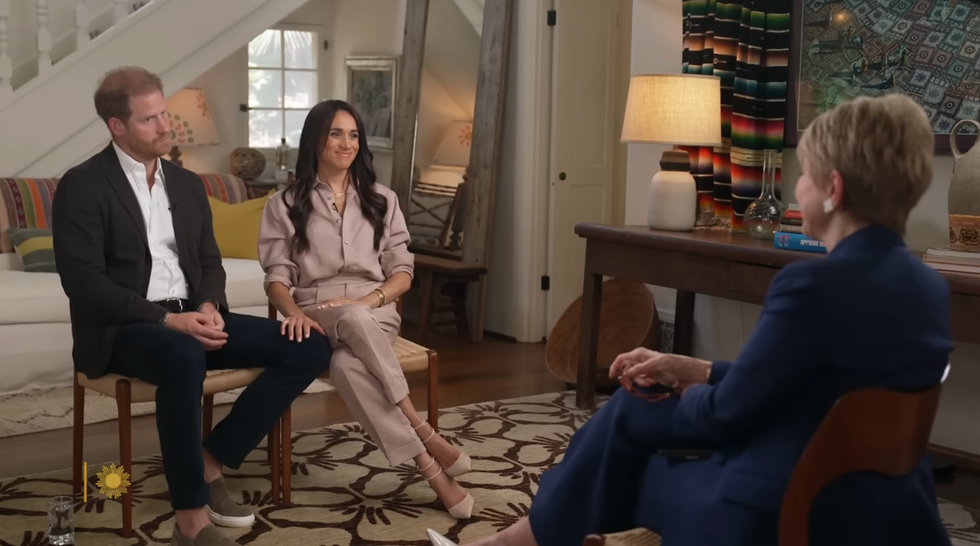 prince harry and duchess meghan markle on cbs for the launch of their new initiative the parents network