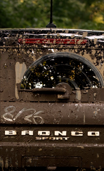 brown car with mud