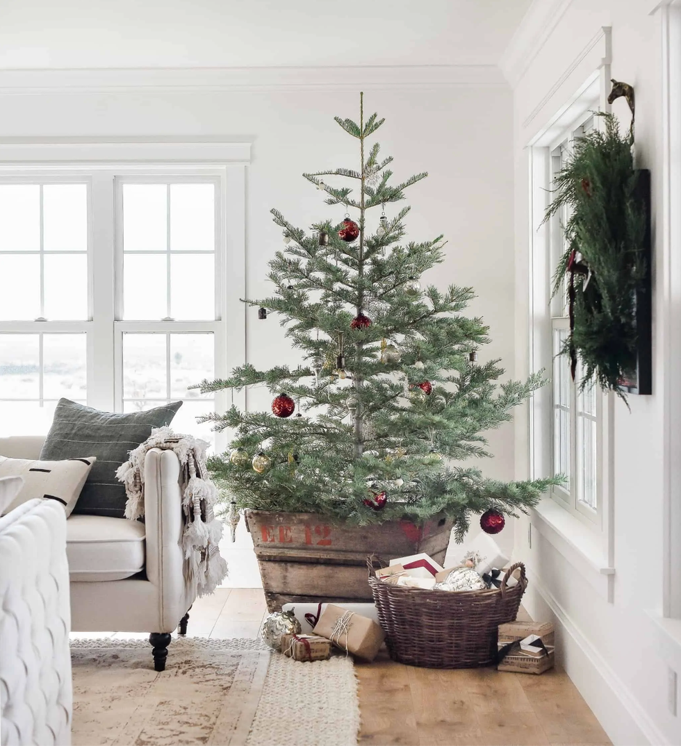 vintage crate christmas tree