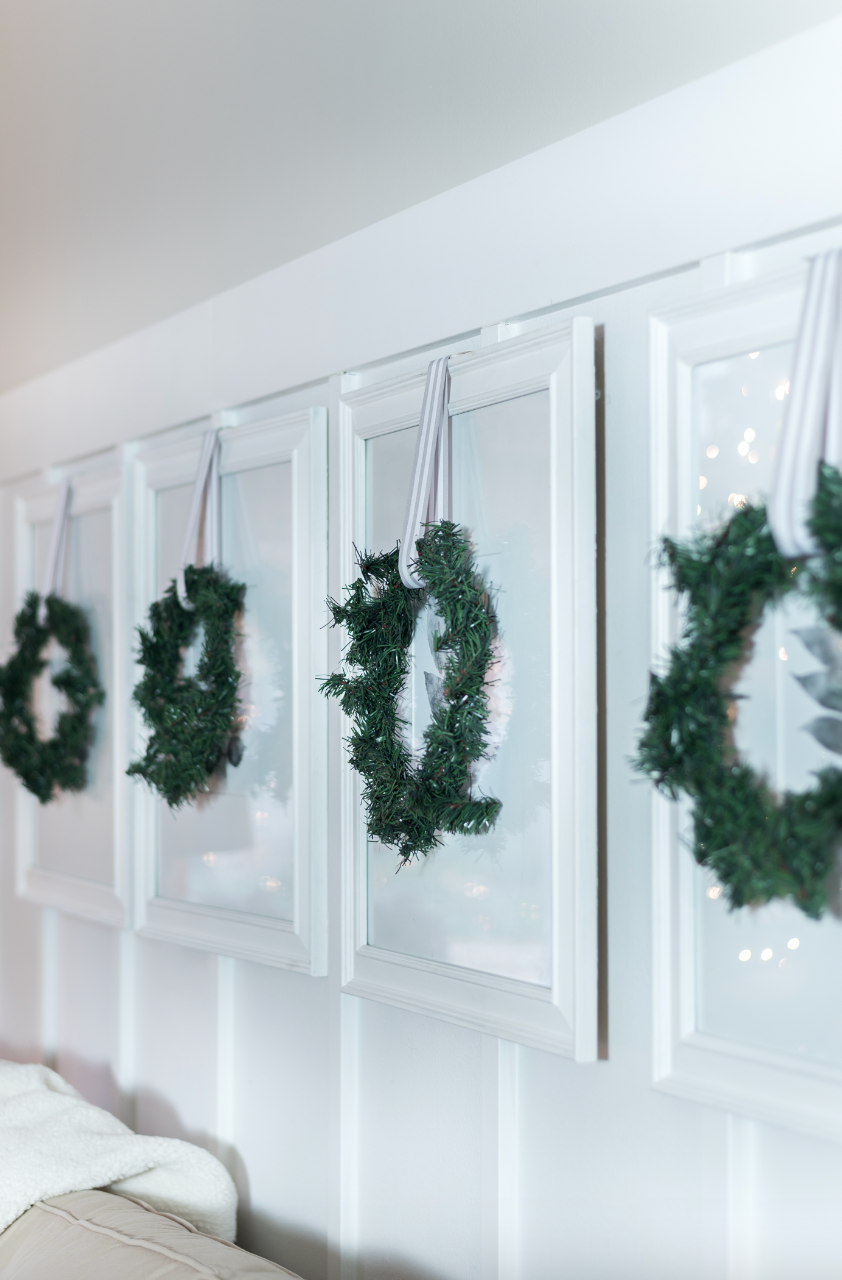 wreaths on wall
