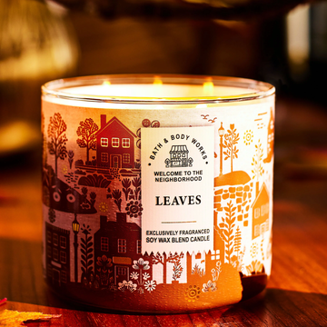 leaves candle leaves candle