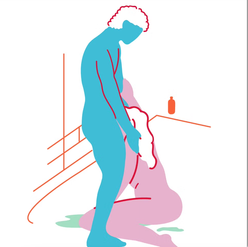 standing oral sex position