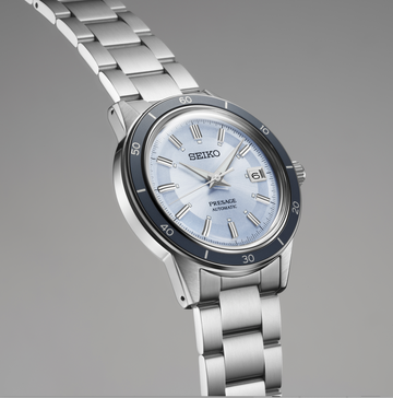 seiko 'retro blue' presage style 60s