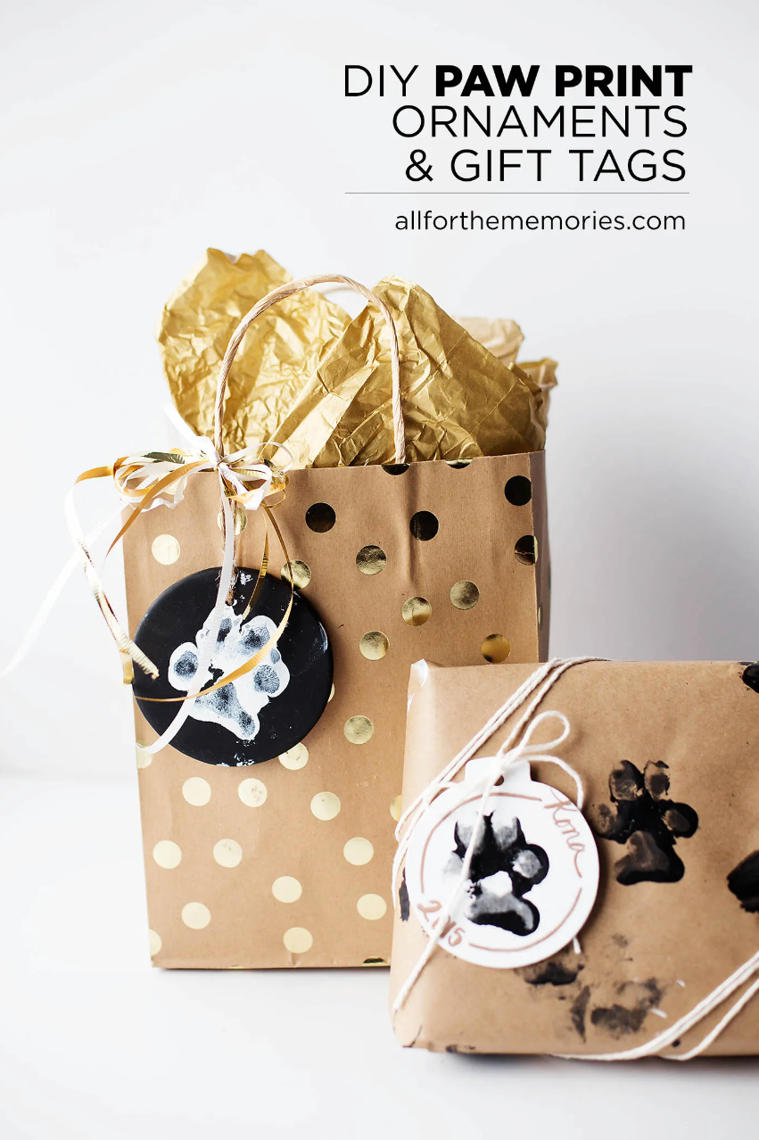 paw print ornaments