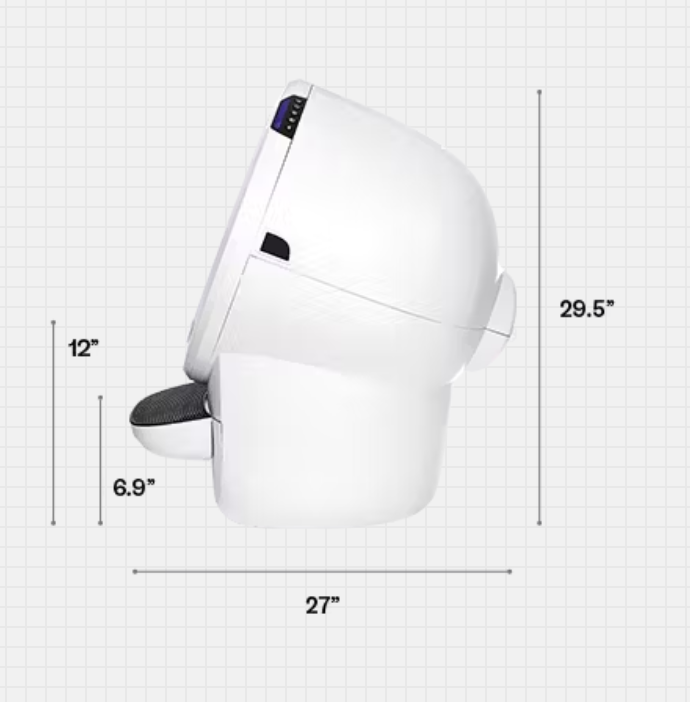 dimensions of the litter robot 4 including height and depth, part of a good housekeeping review of the litter robot 4