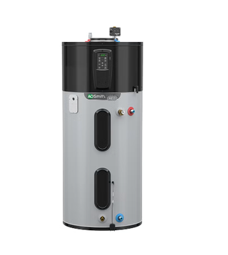 heat pump electric water heater with digital display and multiple connections
