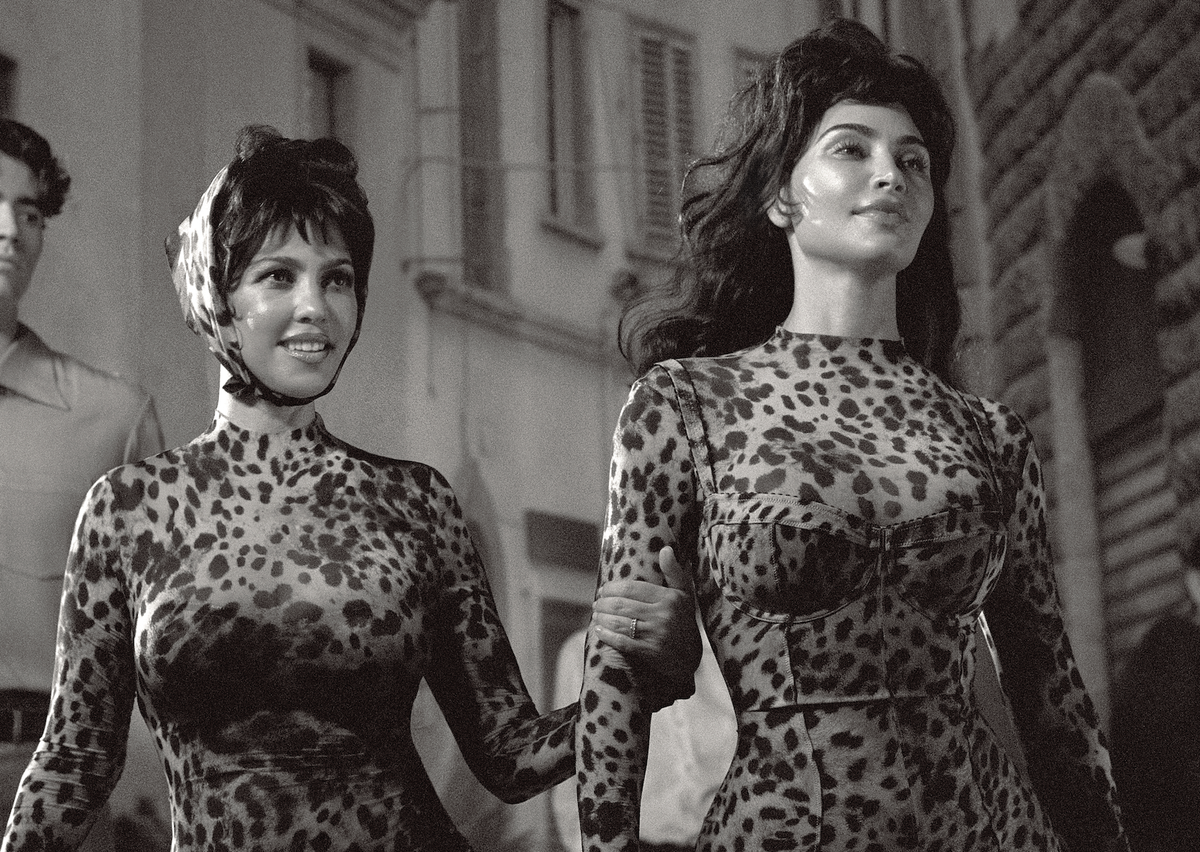 Kourtney and Kim Look Like Classic Italian Movie Stars in New Campaign