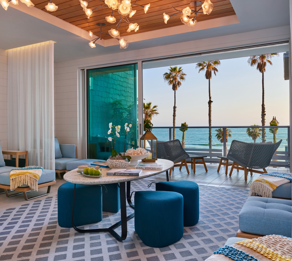 interior living space with ocean view seabird resort