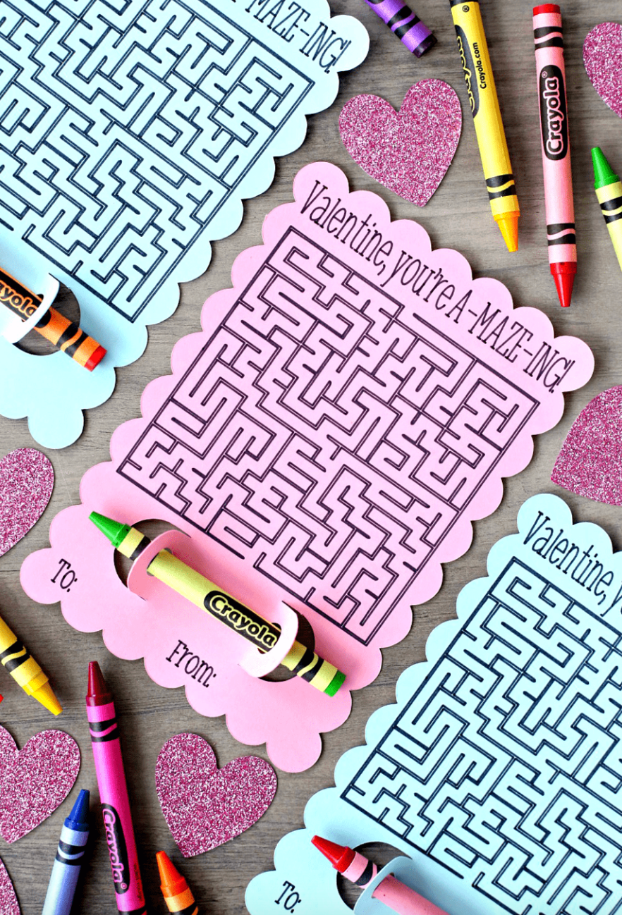 maze valentine cards