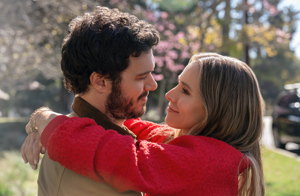 couple embracing outdoors with blurred faces