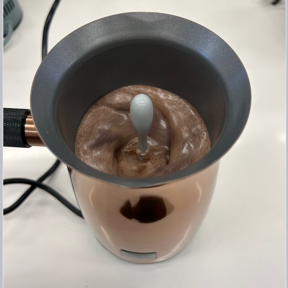 hotel chocolat velvetiser frothing hot chocolate