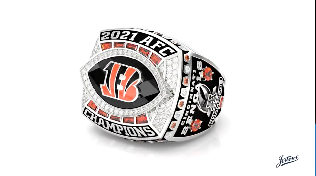 jostens 2021 afc championship ring joe burrow