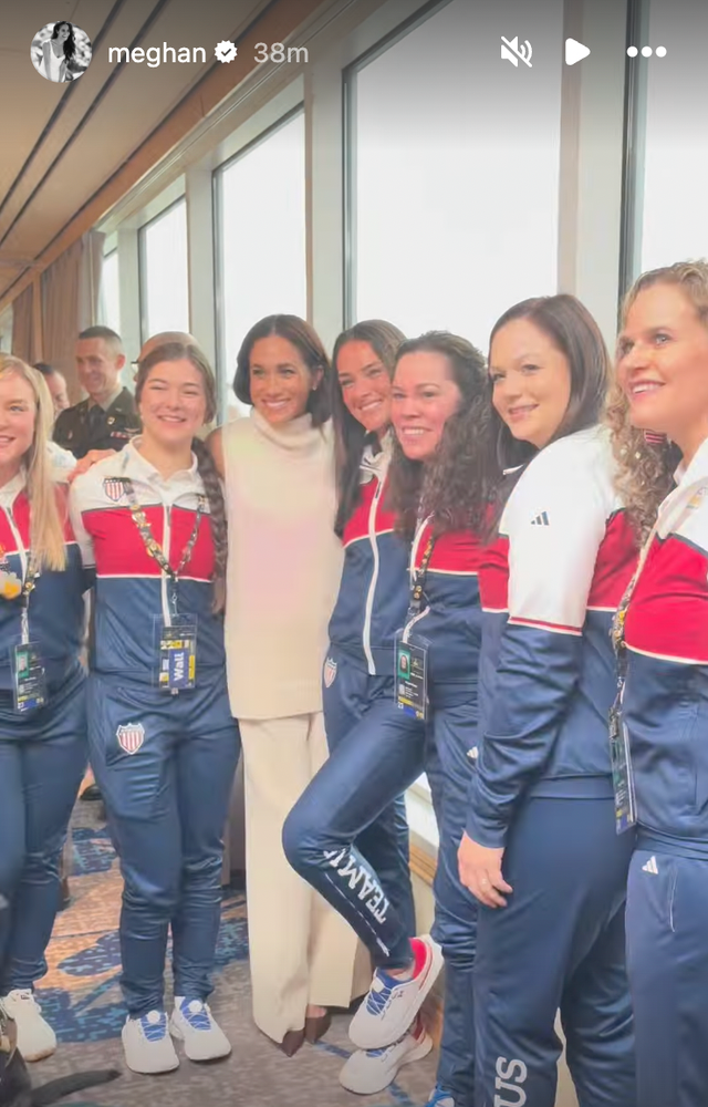 meghan markle and team usa athletes at the 2025 invictus games