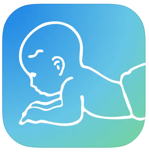 logo of an infant in a crawling position for the pathways baby milestones app