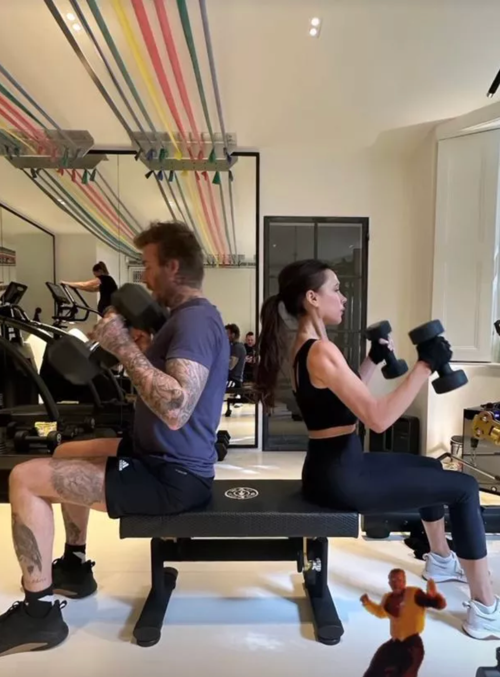 victoria david beckham workout