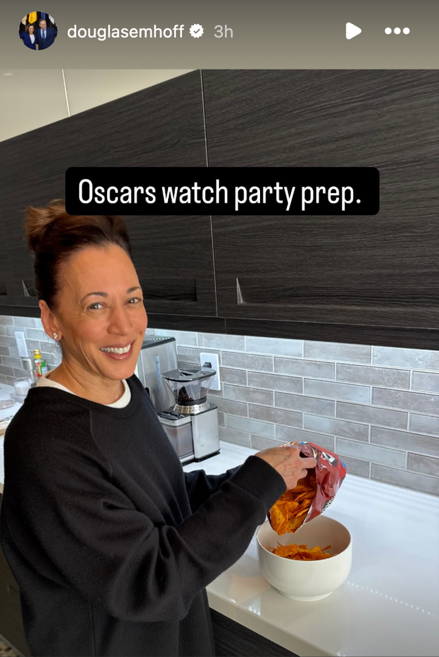preparation for an oscars watch party including snacks