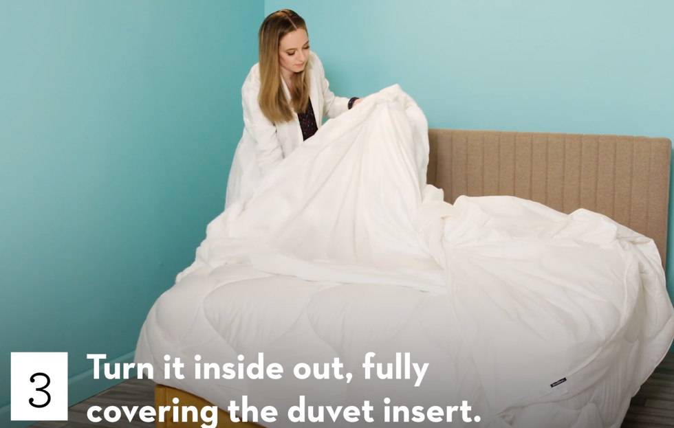 how to put on a duvet cover