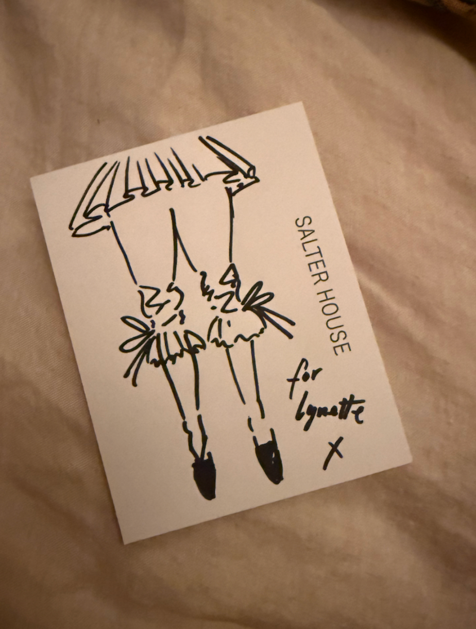 a personal note from salter