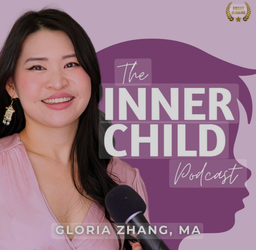 promotional graphic for a podcast focused on inner child healing
