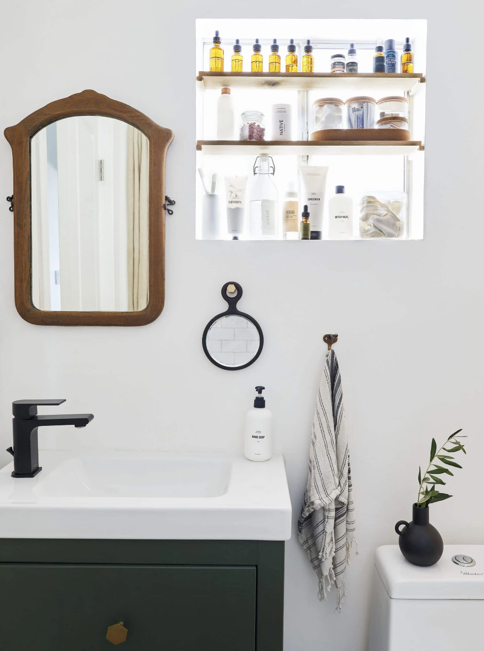 bathroom windowsill