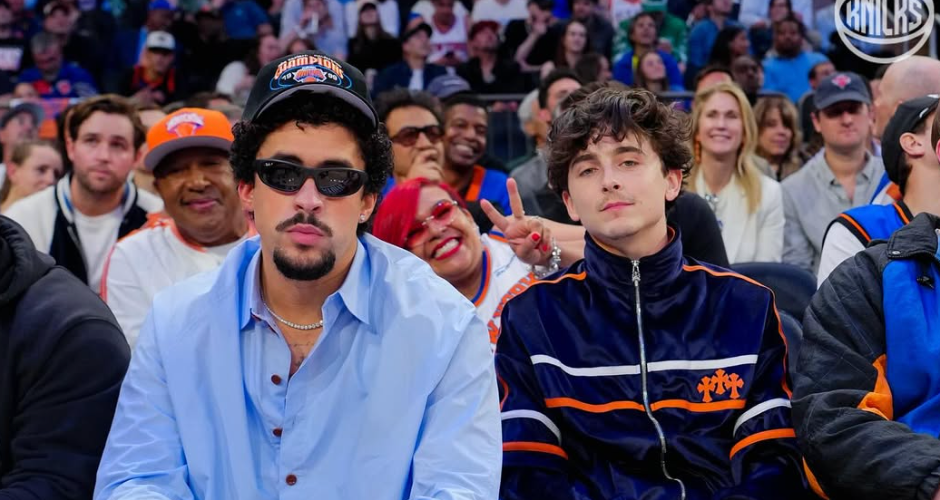 Timothée Chalamet and Bad Bunny’s Courtside Style Was Sleek and Cool for ...