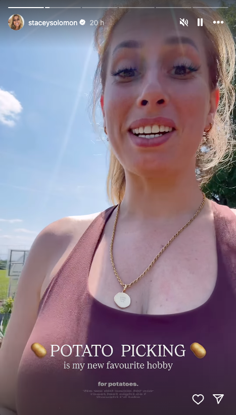 a person sharing their enjoyment of potato picking