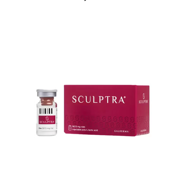 vial and box of sculptra injectable treatment