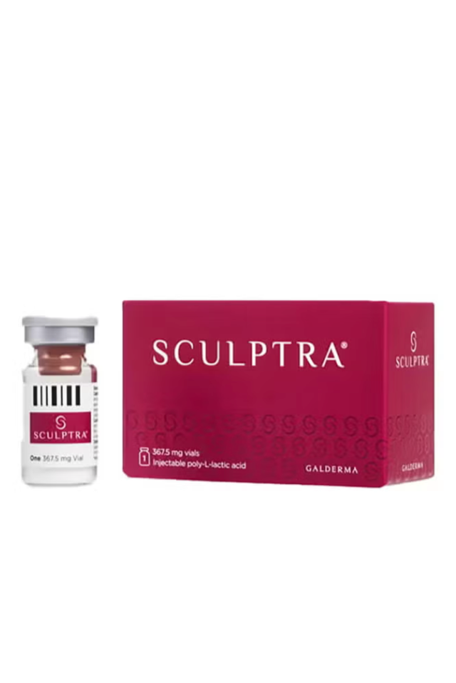 vial and box of sculptra injectable treatment