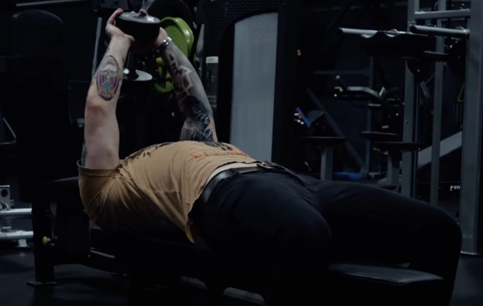 weightlifting exercise focused on chest muscles