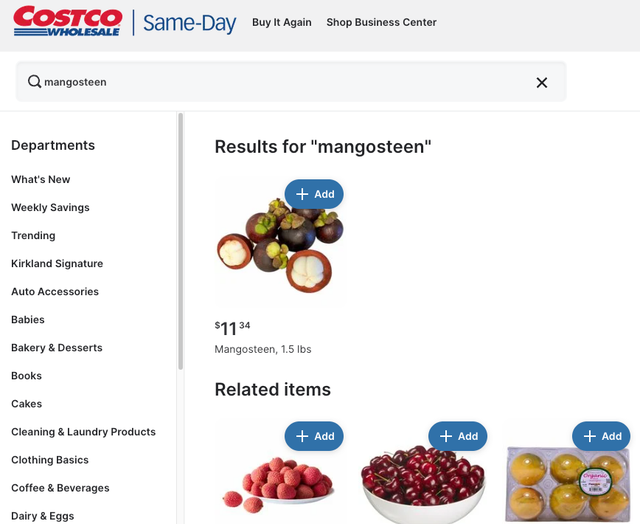 partly peeled mangosteen and rambutans, closeup