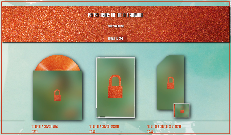 taylor swift website store homepage
