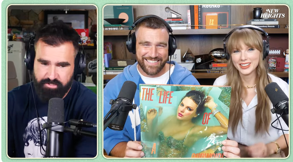 jason kelce, travis kelce, and taylor swift