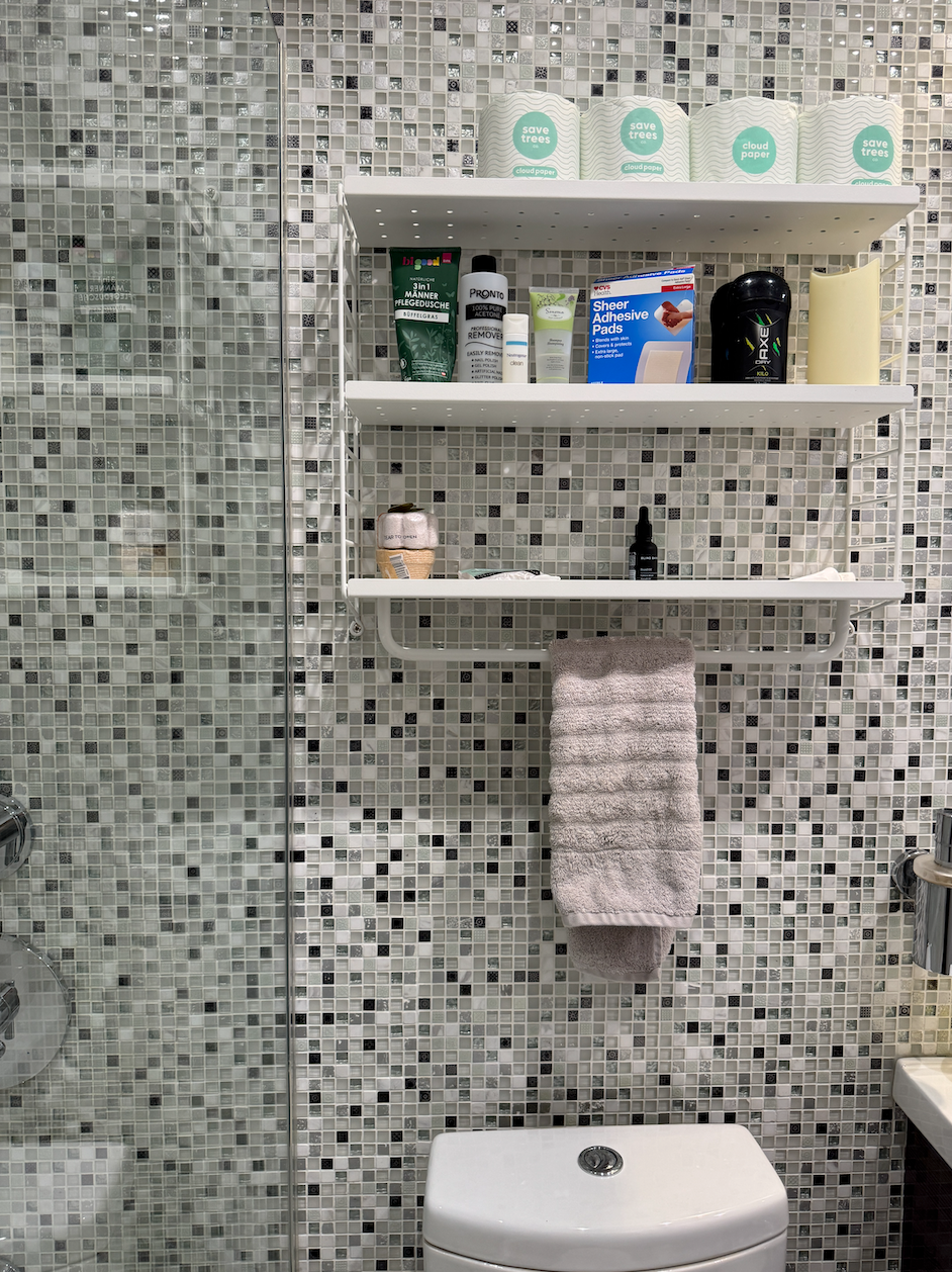 over the toilet storage