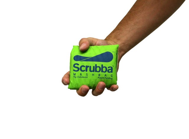 scrubba, lavadora portatil pequeña, bolsa lavado