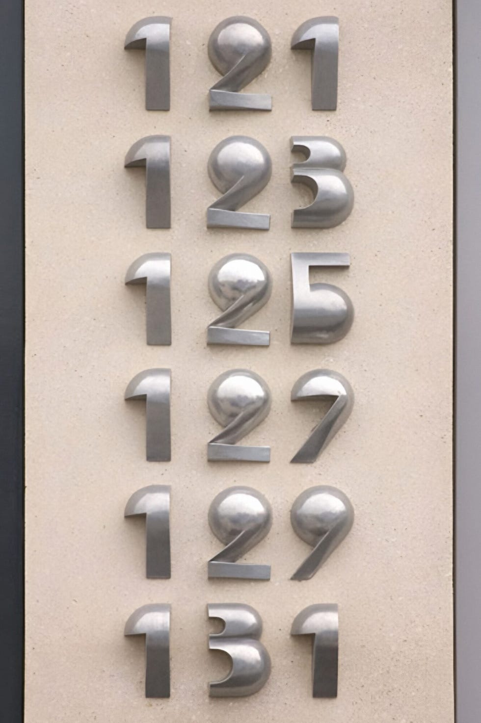 silver door numbers
