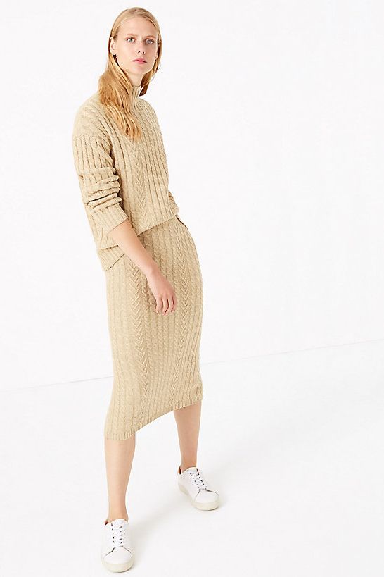 Marks & Spencer knitted skirt and jumper set
