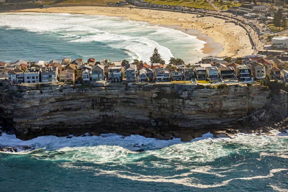sea cliff and bondi beach, sydney, australia