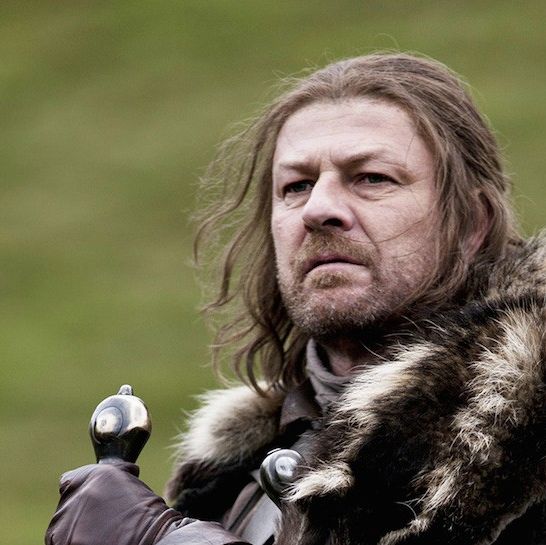 Sean Bean as Ned Stark on Game of Thrones