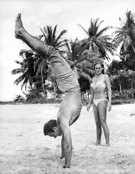 sean connery and ursula andress in 'james bond dr no'