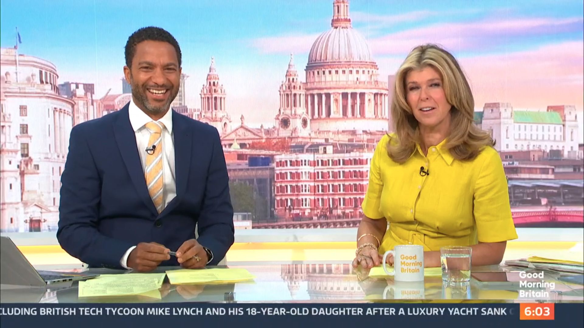 Kate Garraway shouts "come back" as co-star walks off Good Morning Britain