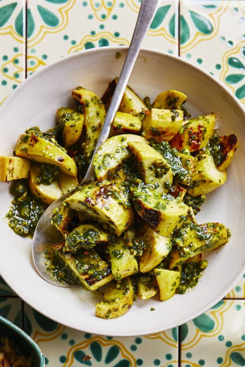 Seared Summer Squash with Pistachio Pesto - cookout menu seared summer squash with pistachio pesto cookout menu