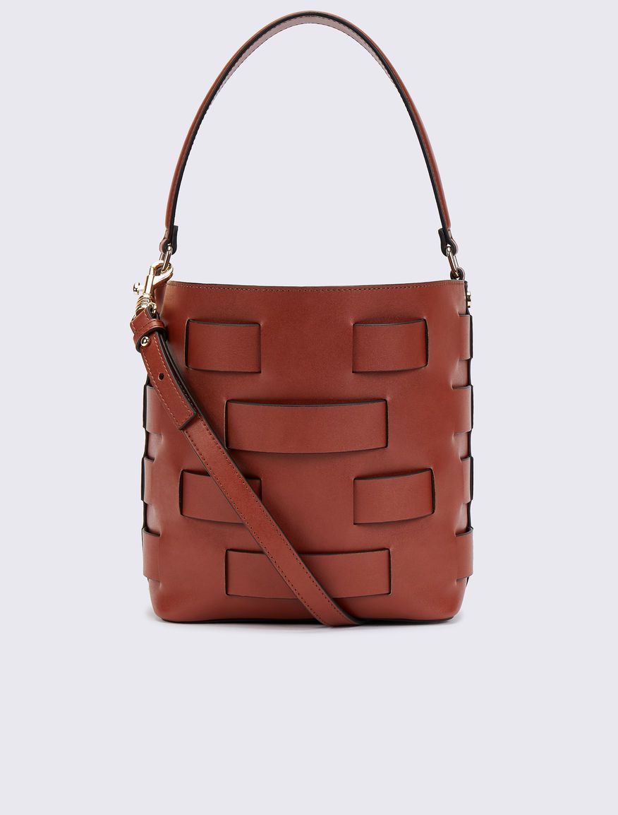 Handbag, Bag, Shoulder bag, Leather, Fashion accessory, Brown, Tan, Peach, Material property, Beige, 