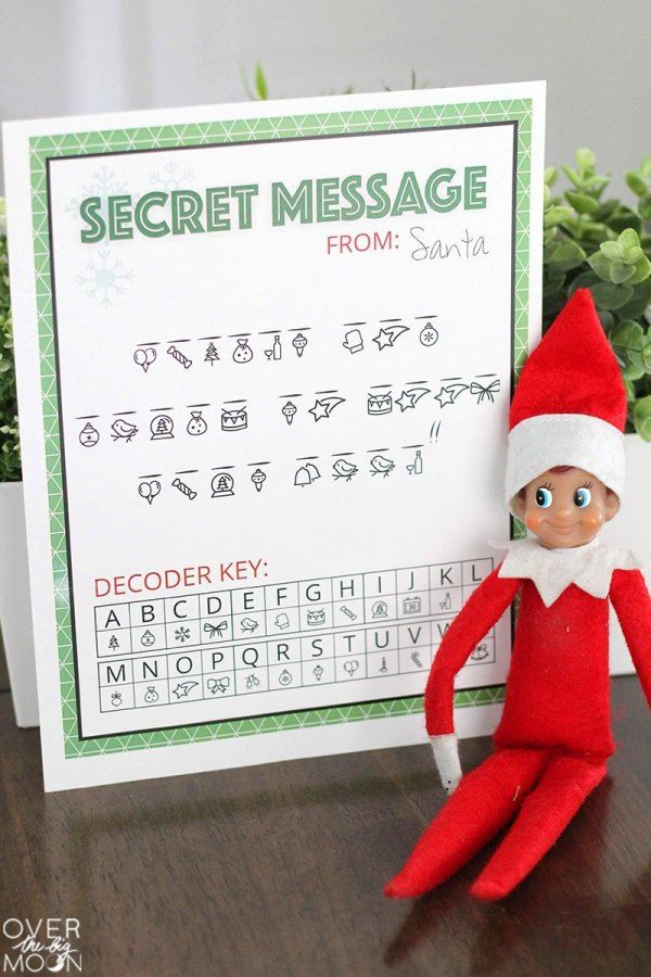 Secret Message Elf on the Shelf Return Ideas